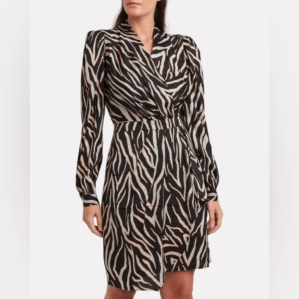 GESTUZ Fei Satin Jacquard Mini Dress size 40 US 8